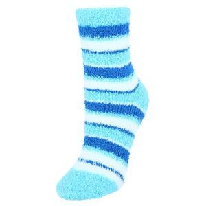 CTM Women's Striped Warm Fuzzy Socks (3 Pair Pack)
